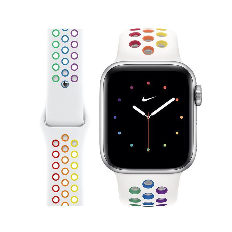 Suitable for S10 Apple Watch Strap Iwatchs9 Silicone Apple Watch76 Sports Breathable Summer Se2