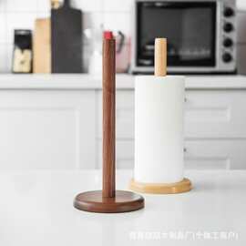 跨境木质纸巾架厨房立式一次性抹布收纳架餐厅餐巾纸架卷纸架底座