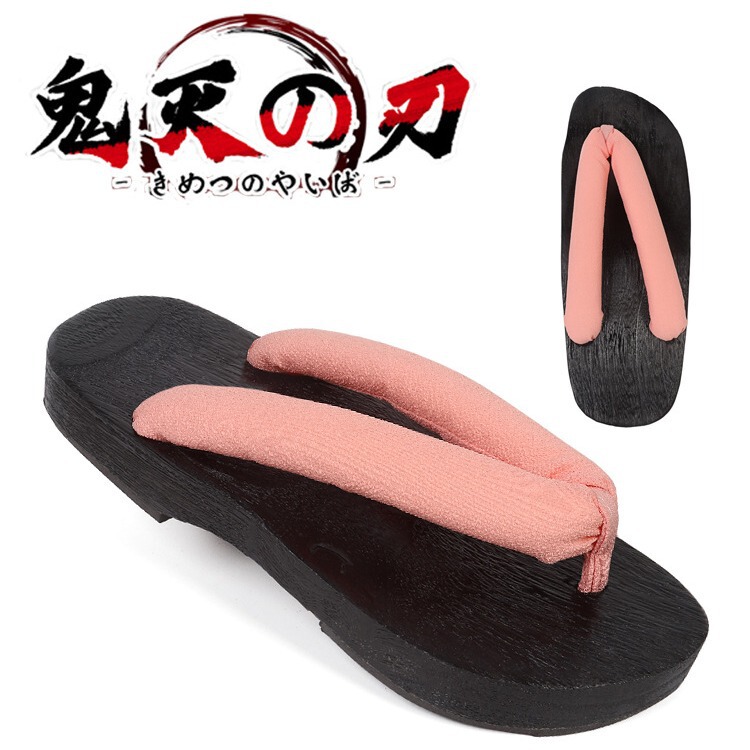 Japanese style clogs men's sandals Ghost Blade cos my wife Shan Yi wooden slippers Spider mother flip flops you beans