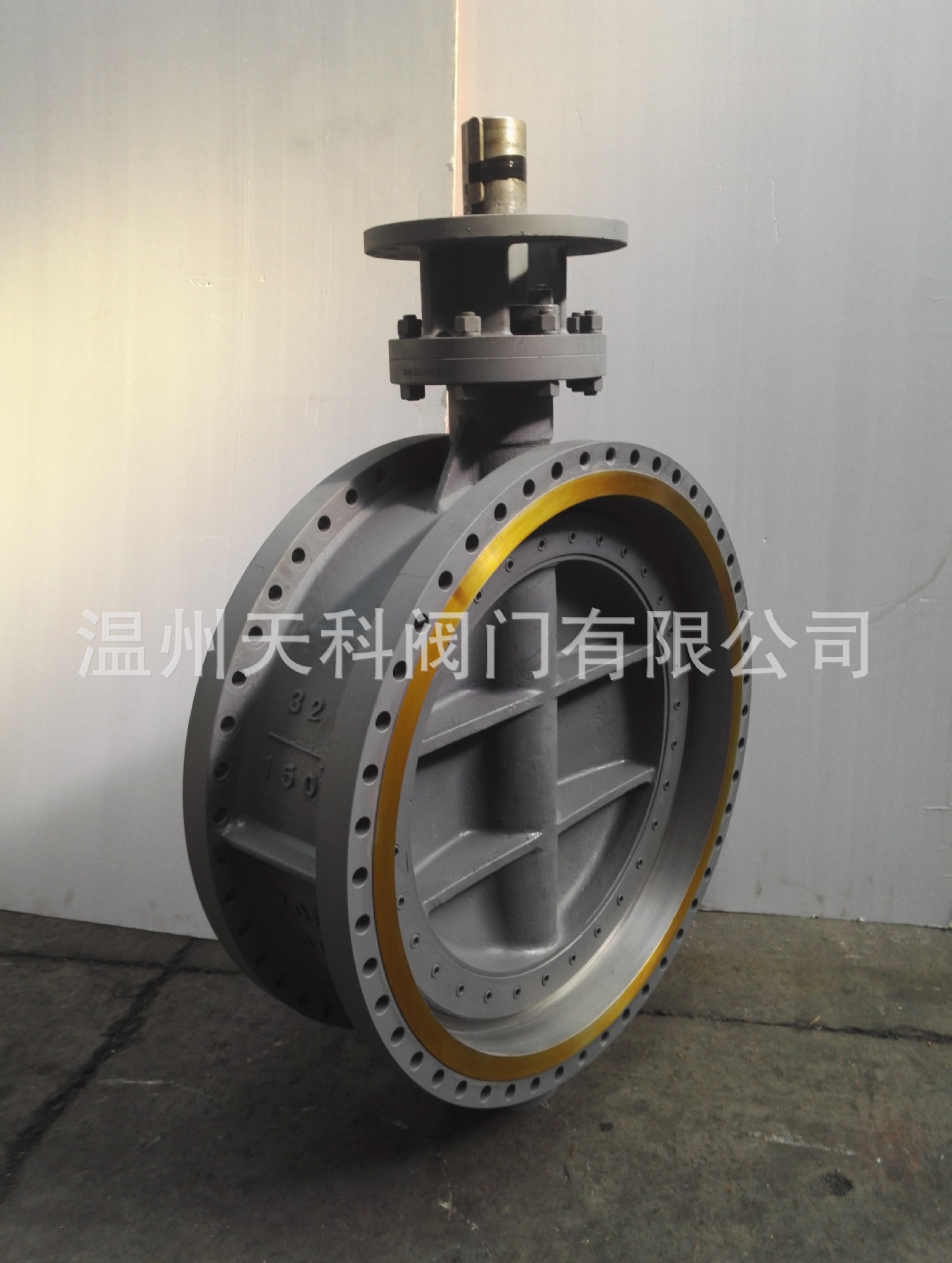 32寸-150LB美标蝶阀ASME B16.47B系列法兰三偏心金属硬密封光杆