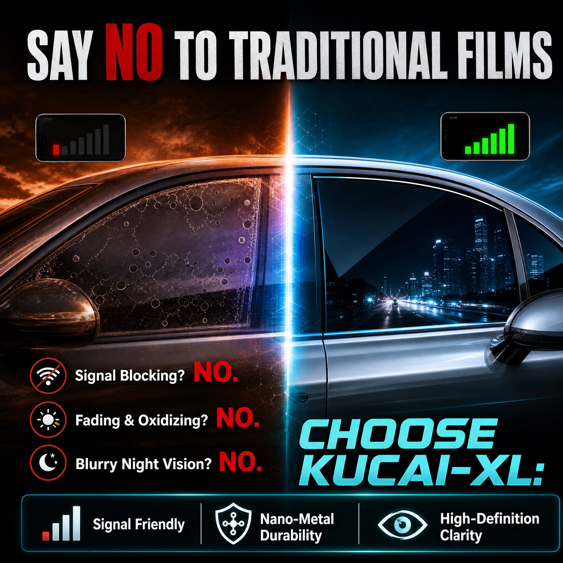 Car solar film 1mil 2mil 3mil 4mil thick ceramic film, safety and explosion-proof, high insulation, ultra-clear film