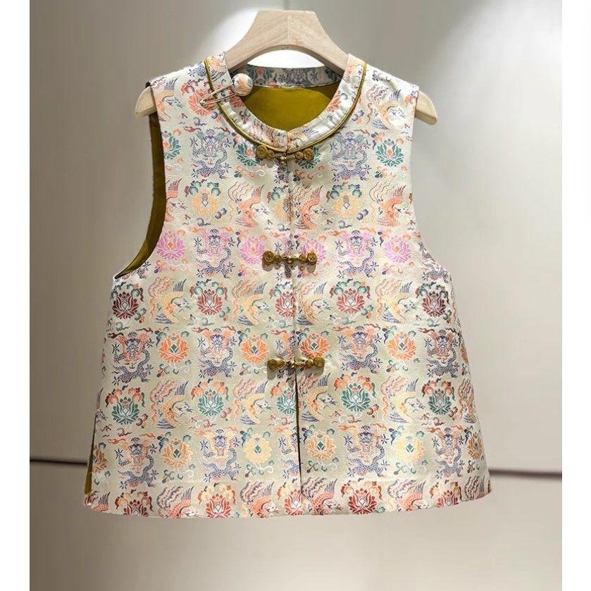 Early Spring New Retro-Style Improved Vest with a Young, New Chinese Style, Popular Layering High-End Vest Top