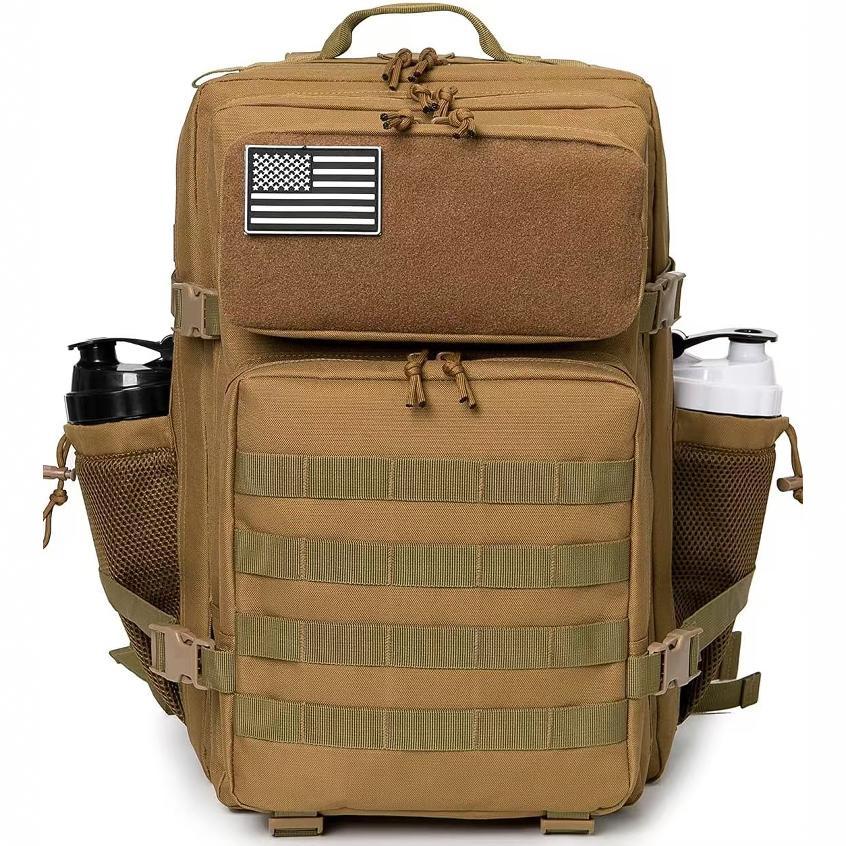 Mochila de 45L para exteriores, mochila de 3 piezas, bolsa de montañismo MOLLE, para senderismo, viajes, militar, 45 litros, gran capacidad, multifuncional