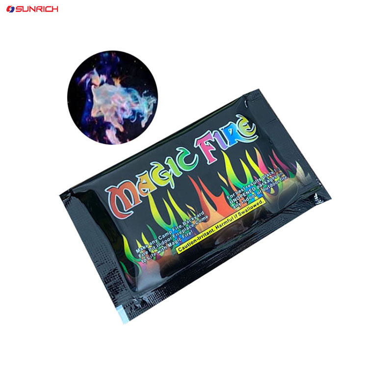 Magia llama rosa color polvo colorido llama cambio de color polvo fiesta festival chimenea suministros magia al aire libre fogata fábrica