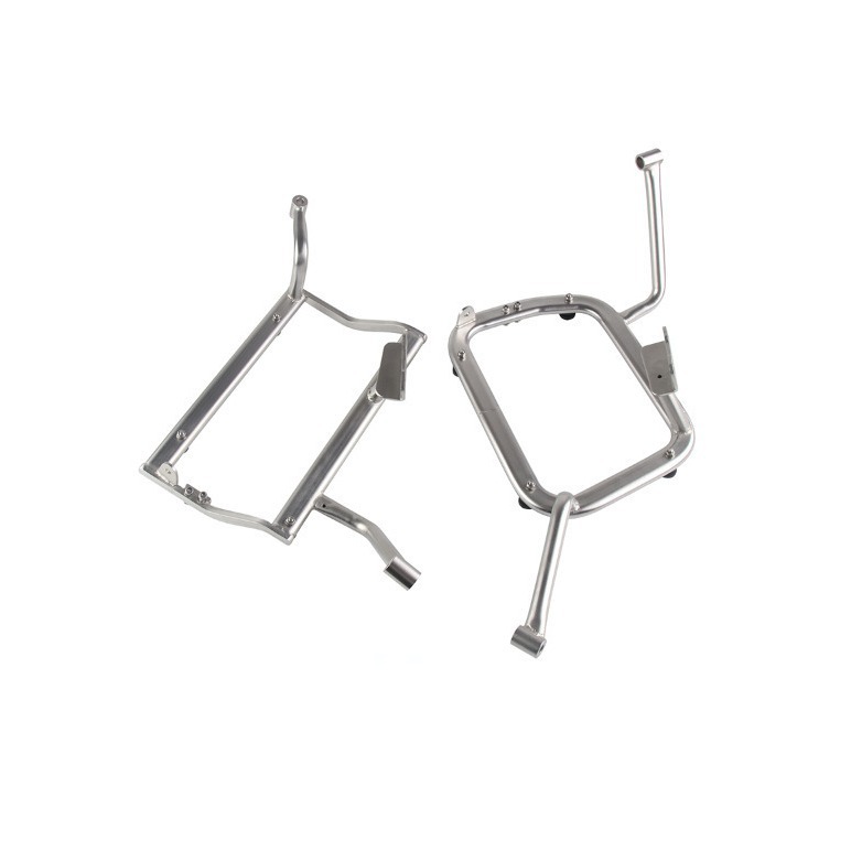 Aplicable BMW G310GS acero inoxidable derecha ocultar caja lateral de escape marco caja lateral de aleación de aluminio sin pérdida soporte fijo