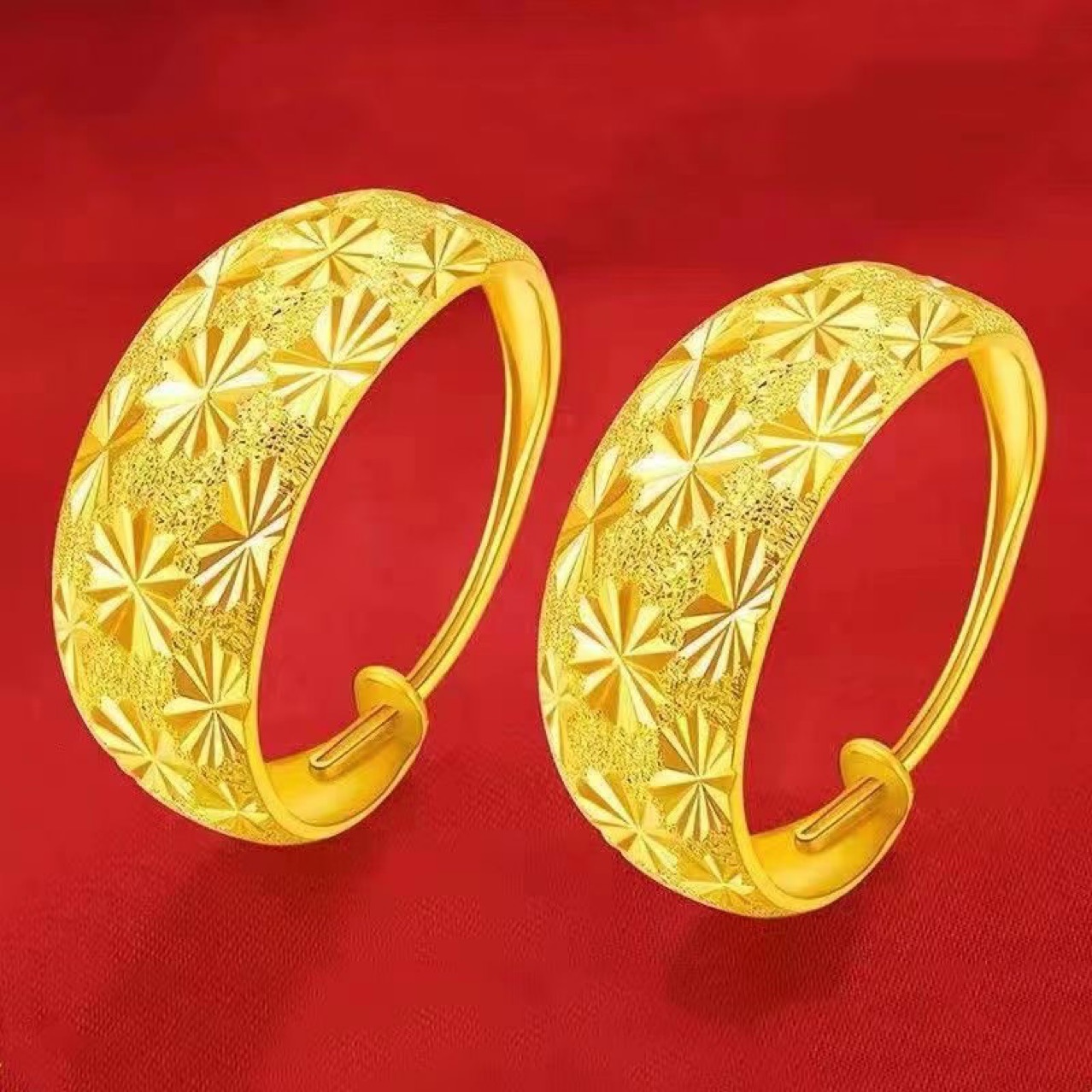 高仿正品黄金色耳环女士款满天星耳环耳圈耳线耳钉时尚百搭送礼