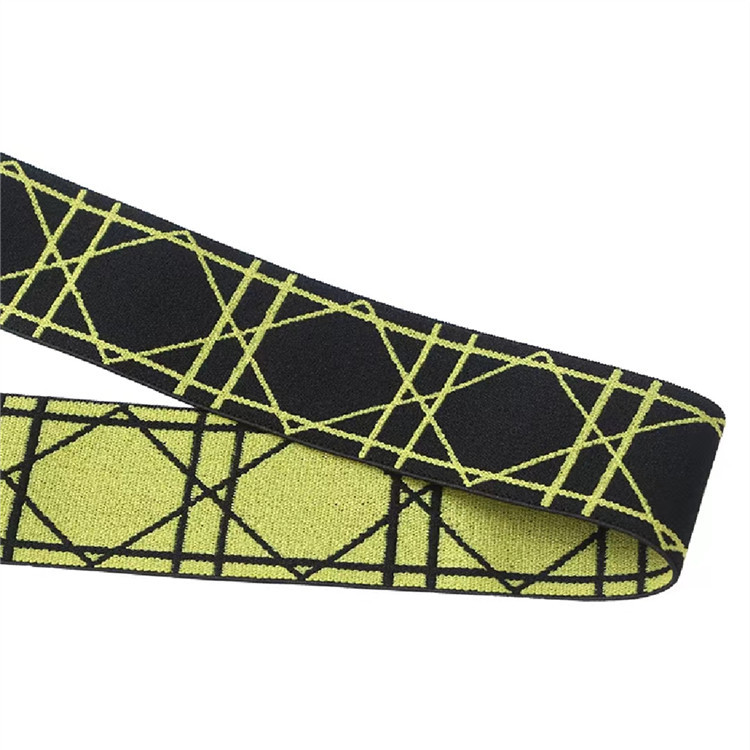 4厘米方格尼龙松紧带 蓝面白底橡筋弹力带 橙色底护腰贴肤牛筋带