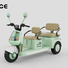 新款儿童电动摩托车双人电动玩具车可充电双座三轮亲子车男女宝宝