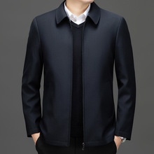 专柜简约男装高端羽绒服冬季新款中老年爸爸休闲商务夹克保暖外套