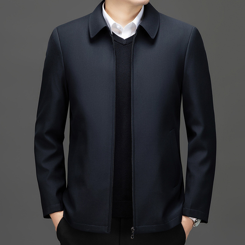 Counter Simple Men's Classy down Jacket Winter New Middle-Aged and Elderly Dad Casual Business Jacket Warm Jacket