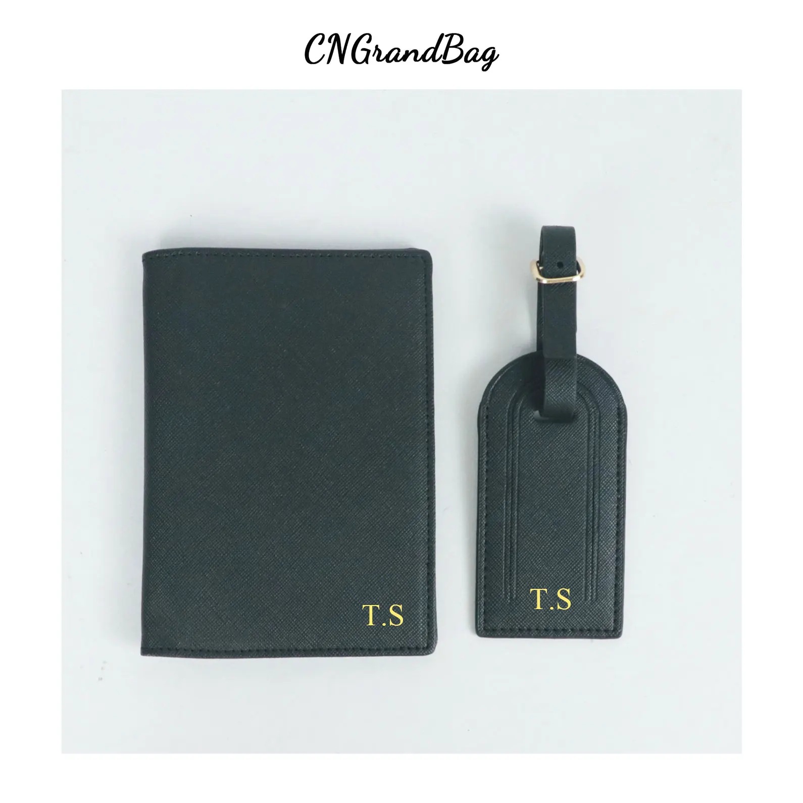 Cross-border PU leather lightweight portable passport holder travel ticket holder multifunctional passport bag luggage tag in stock