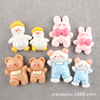 Cartoon resin with accessories, rabbit, children's hair accessory, with little bears, cat, handmade