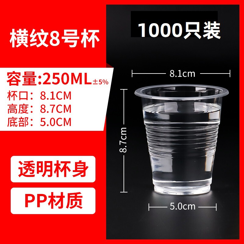 使い捨てカップ増粘プラスチックカップ家庭用商業フルボックス卸売直販航空カッププラスチックウォーターカップ 1000 個|undefined