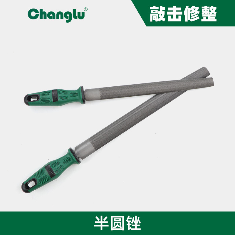 长鹿锉刀6寸8寸10寸12寸中齿三角锉平板锉半圆锉修整形锉木工工具