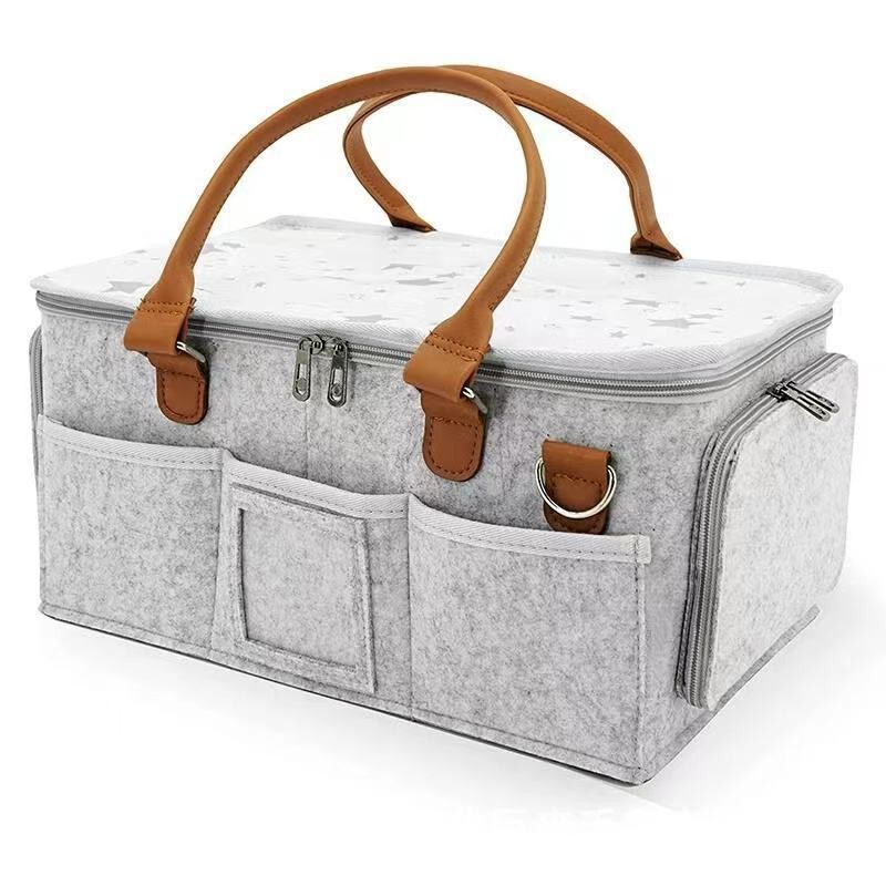 Felt Diaper Storage Bag Cross-Border Amazon Baby Sundries Toy Diaper Large Capacity Diaper Bag Portable Felt Diaper Storage Bag Cross-Border Amazon Baby Sundries Toy Diaper Large Capacity Diaper Bag Portable
