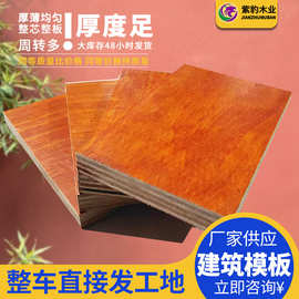 湖南郴州建筑胶板 36尺1220*2440mm红色25-30次使用覆膜胶合板