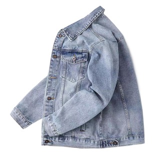 Spring and autumn all-matching Denim coat men's ins fashion brand loose plus size workwear jacket denim fashion factory wholesale