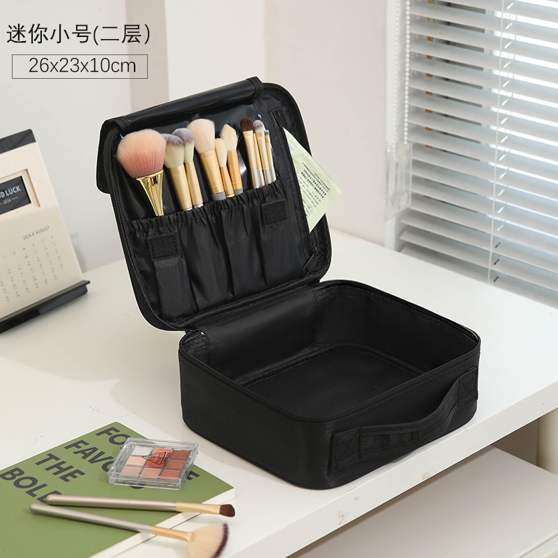 大容量化粧バッグ女性携帯旅行化粧品収納バッグins風紋刺繍ネイルアートと化粧キット