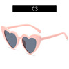 Fashionable trend sunglasses suitable for men and women heart-shaped solar-powered, glasses, city style, European style