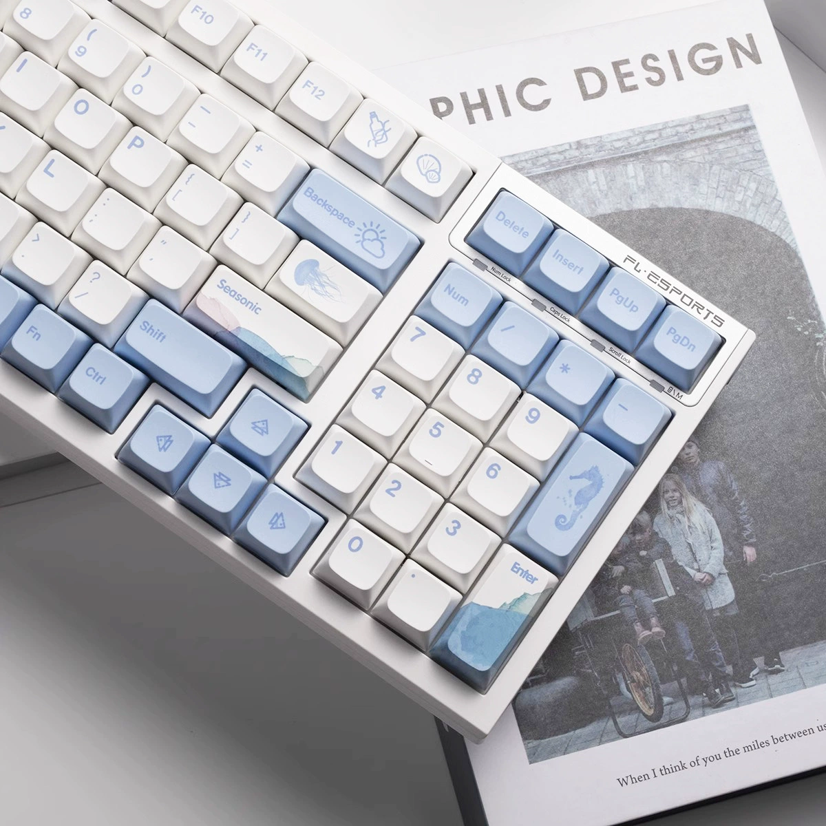 Хайюнь Клавиша XDA Высокий PBT материал пятисторонняя термопечать механическая клавиатура Cross-Satellite осевой универсальный