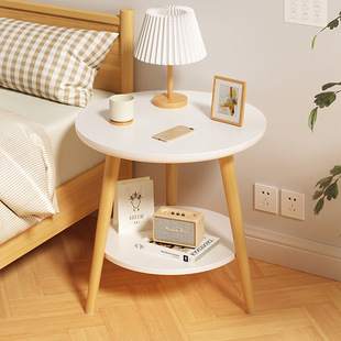 Bedside Table Modern Simple Small Storage Rack Simple Bedside Table for Rental Room Bedroom Popular Creative Small Round Table