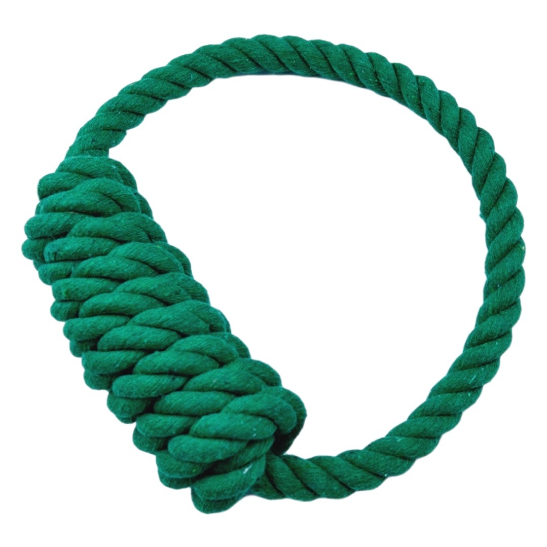 Nuevo Amazon perro cuerda de algodón de juguete cuerda de algodón anillo de tracción nudo molares resistentes a la mordedura de perro mediano y grande suministros para mascotas