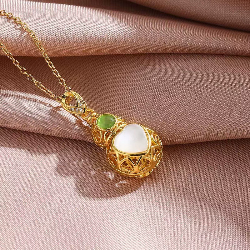 Горячие продажи Ретро Личность Тыква Ожерелье из титановой стали женское 2023 New Tide ins легкая Роскошная цепь O ключицы цепи