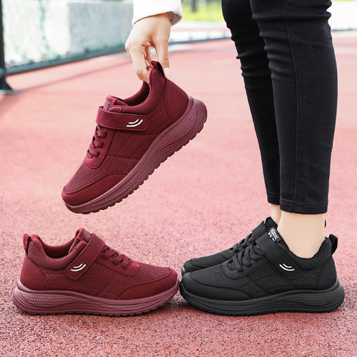 Women's Running Shoes 2026 Spring New Soft Sole Non-Binding Single Shoes Wholesale Korean Style Casual Couple Running Shoes