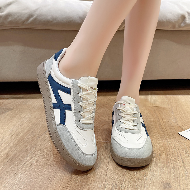 Zapatos de mujer Gump zapatos con falda de primavera y verano zapatos de suela gruesa una sola cabeza ancha suela suave no se cansa de los pies zapatos de entrenamiento de la ley suela plana lujosa alta