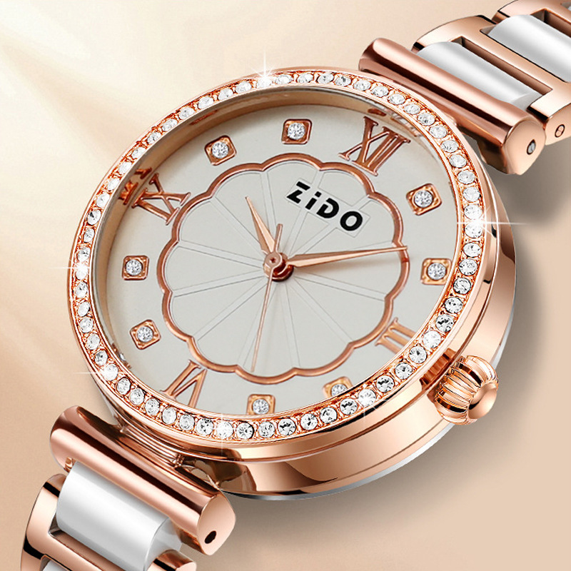Zhidao Brand New Women's Watch with Diamonds, Simple Casual Quartz Watch, Cross-Border Foreign Trade Watch, High-End Light Luxury Women's Watch
