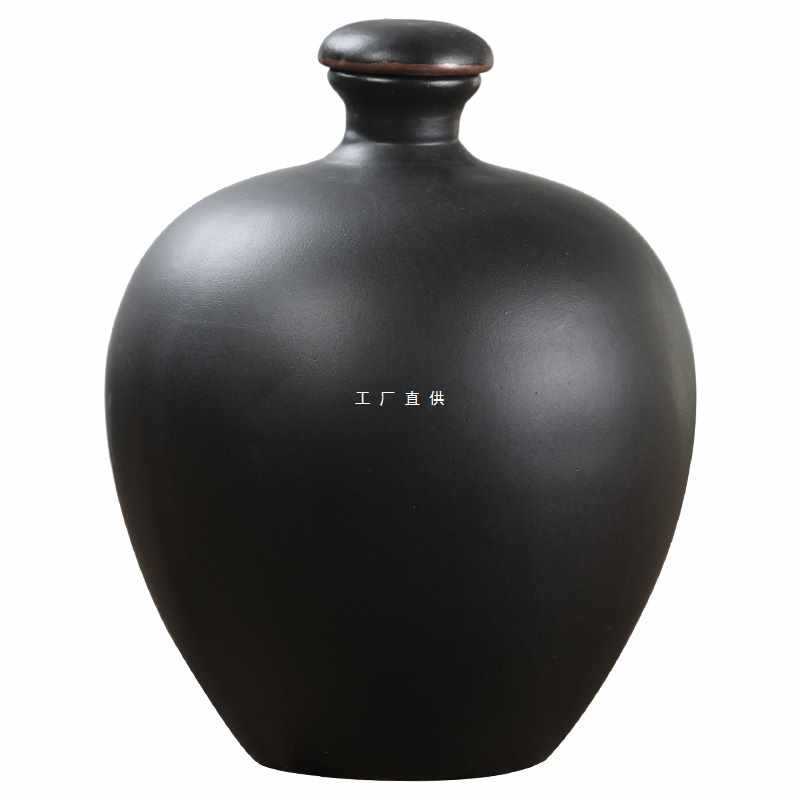 A5L手繪白酒黃酒空陶瓷酒瓶3斤裝存酒罐婚慶酒罈子窯變彩釉酒壺