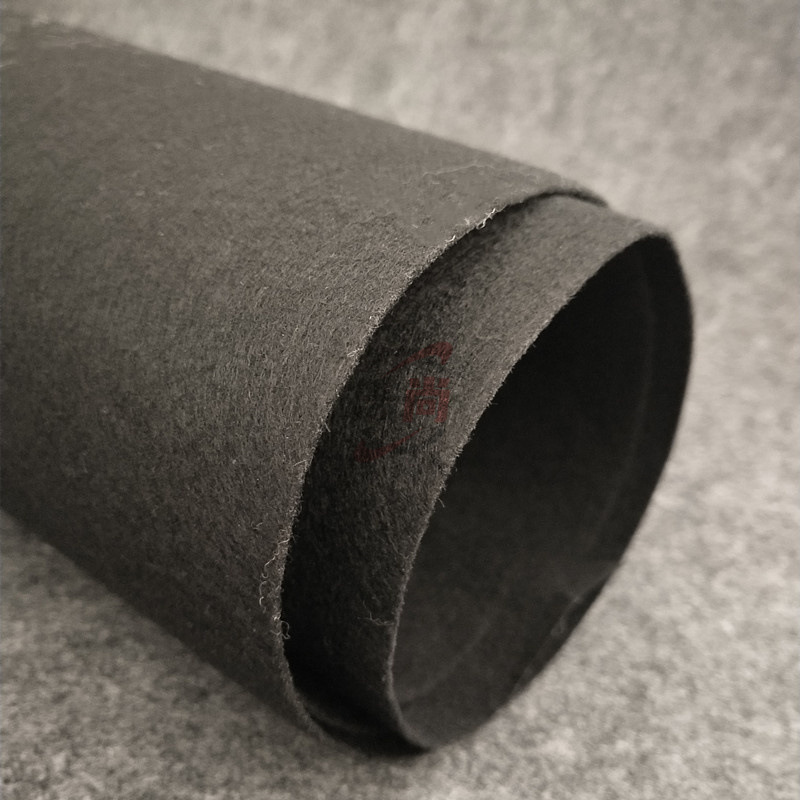 毛毡园艺种植袋用针刺棉200g 220g 260g 300g黑色硬质毛粘无纺布