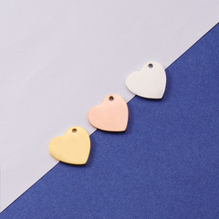 1.4*15mm Mirror Polished Stainless Steel Heart Pendant, Love Shape Pendant, Pendant Tag DIY Compatible with Laser Cutting