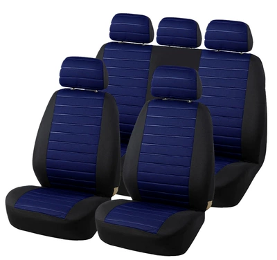 Universal Seat Covers, Jacquard Fabric: Universal seat cover - blue-five-seater-universal-size