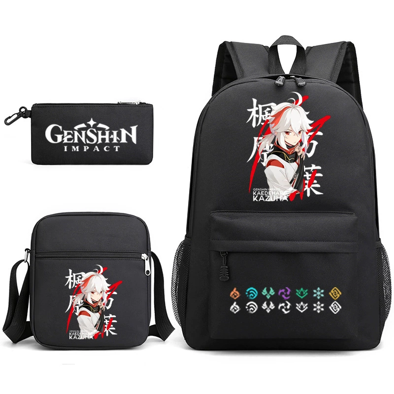 Genshin Impact, backpack, set, pencil case, one-shoulder bag, Amazon, 3 piece set