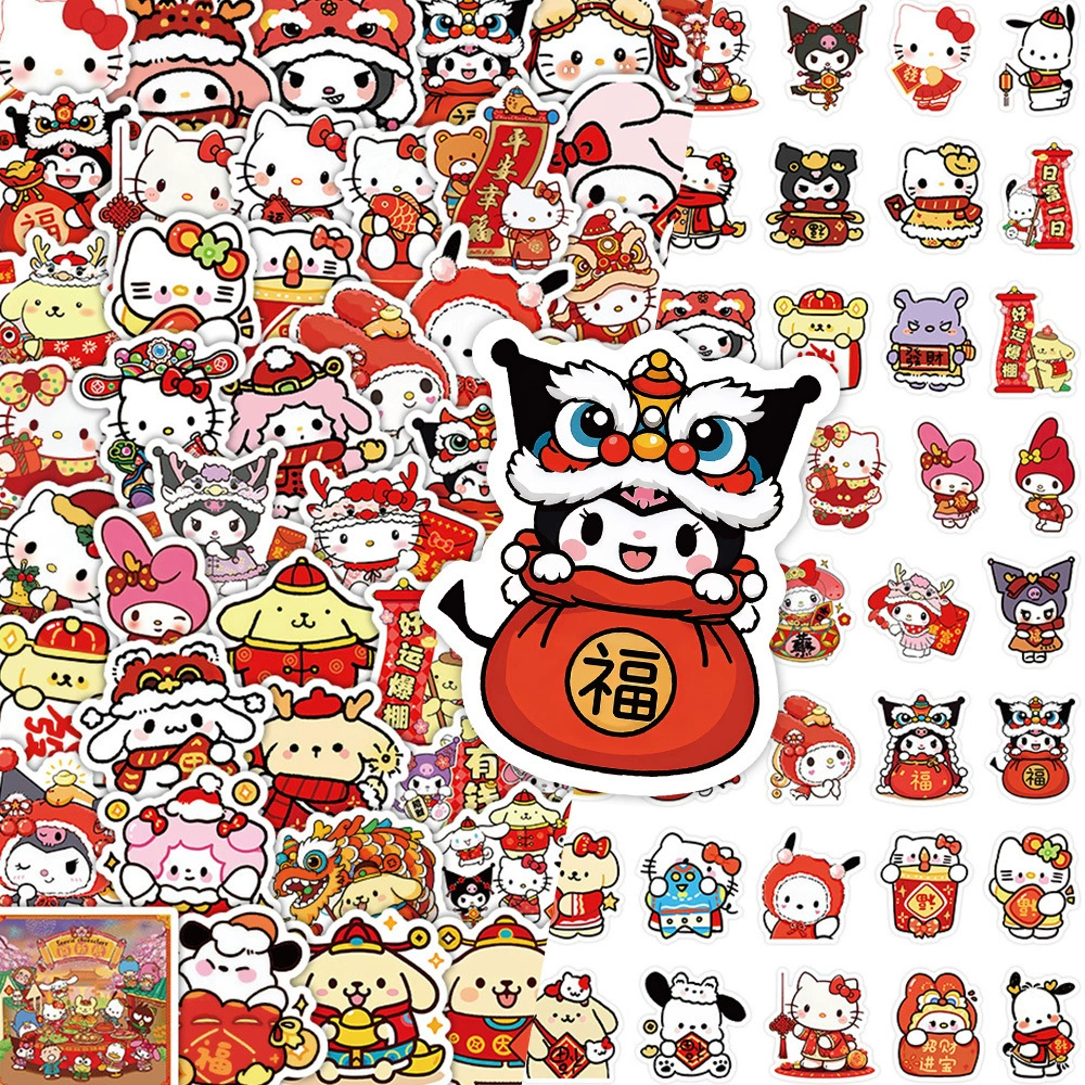 Hello kitty, милый мультяшный стикер, наклейки