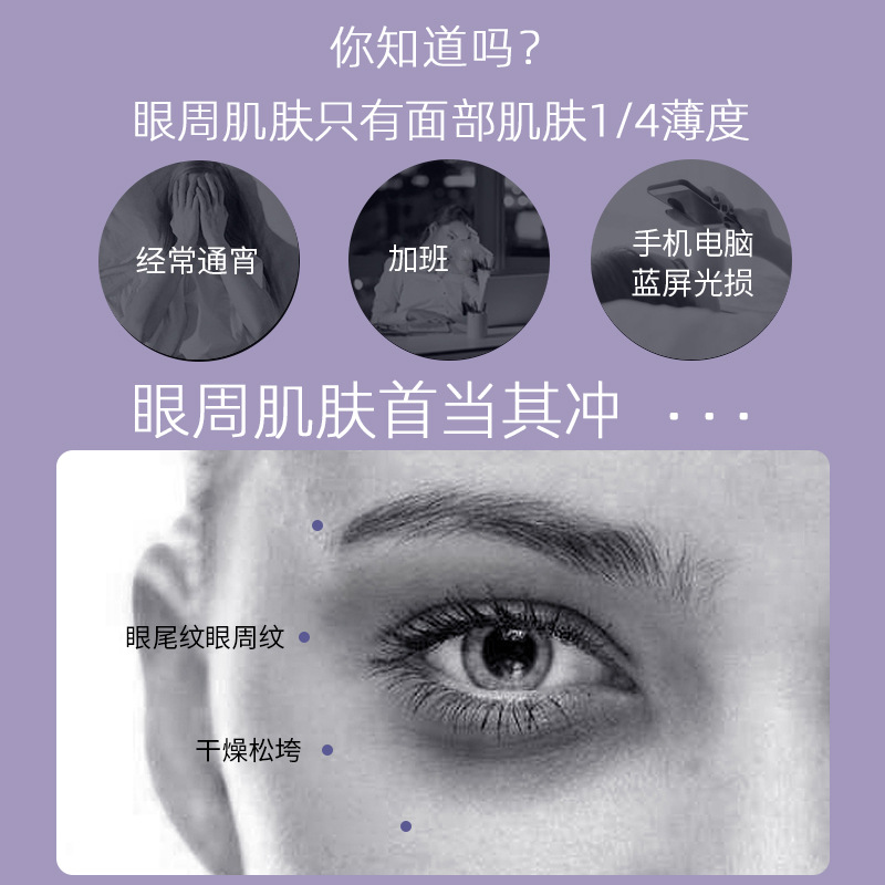 Six peptide anti-wrinkle essence eye essence oil capsule moisturizing essence eye cream factory wholesale