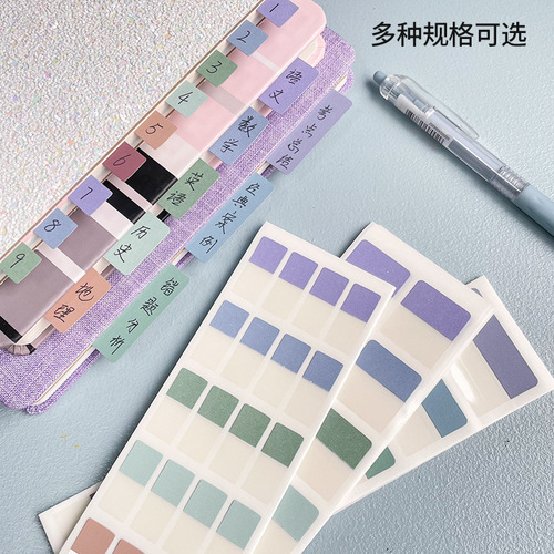 Morandi Label Stickers Post-it Notes Marking Paper Students Colorful Fluorescent Stickers Bookmark Paper Index Stickers Wholesale