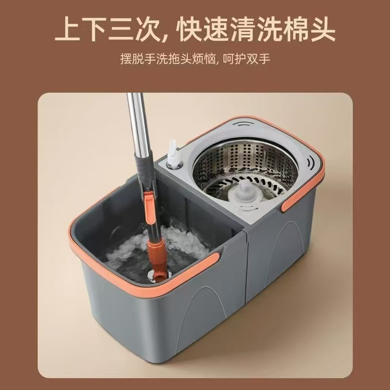 分体式家庭用回転モップの棒を太くして、怠け者を厚くして、多機能をきれいにします。|undefined