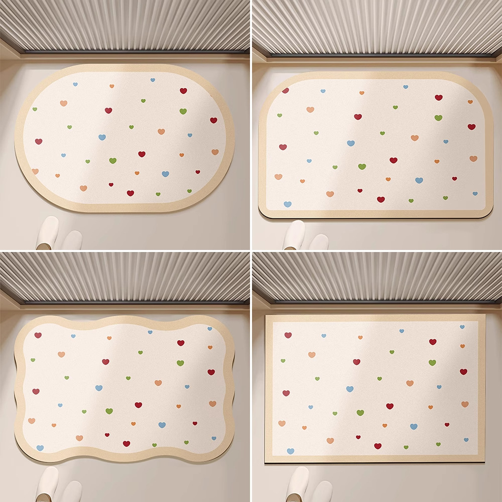 Alfombrilla de baño baño inodoro antideslizante y absorbente de agua puerta fuerte baño baño de barro de diatomeas alfombra de secado rápido baño