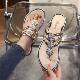 2024 Flip-flops Slippers Women's Summer Sandals with Diamonds Seaside Beach Shoes for Going Out Round Rhinestones Flat Clips Cool