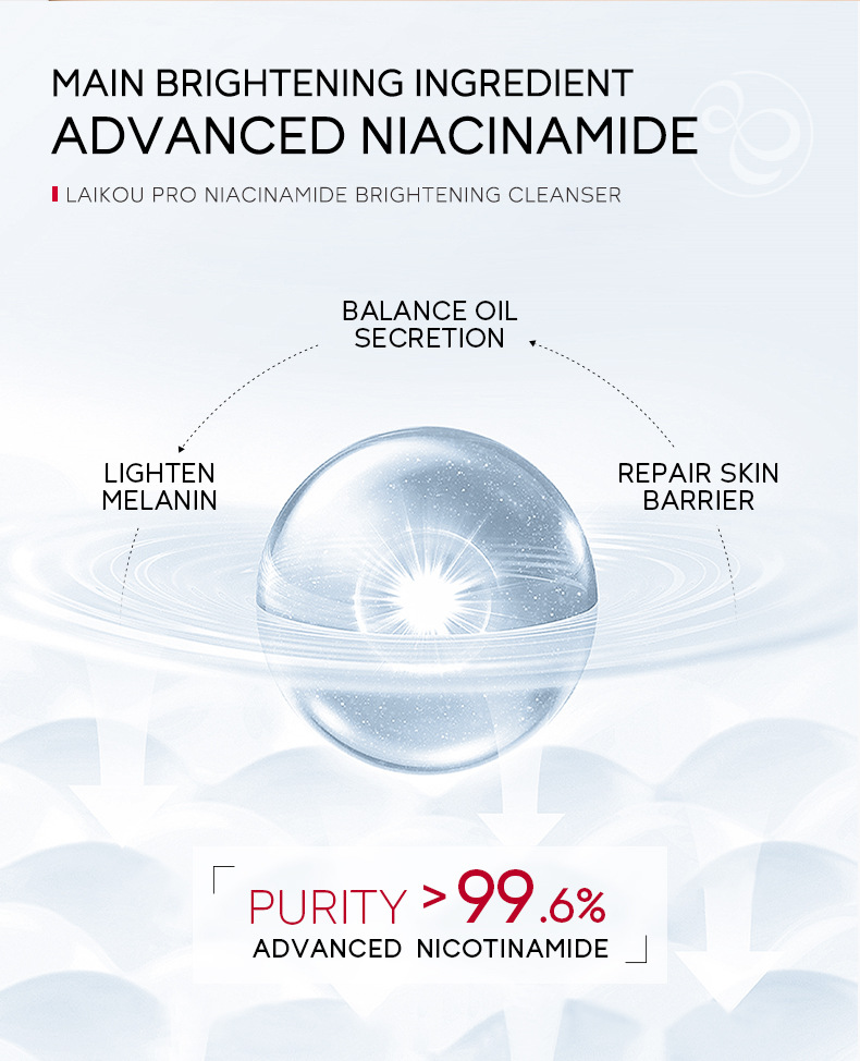 LAIKOU PRO Niacinamide Facial Cleanser 50g Cleansing, Hydrating and moisturizing Cross-border manufacturer wholesale undefined