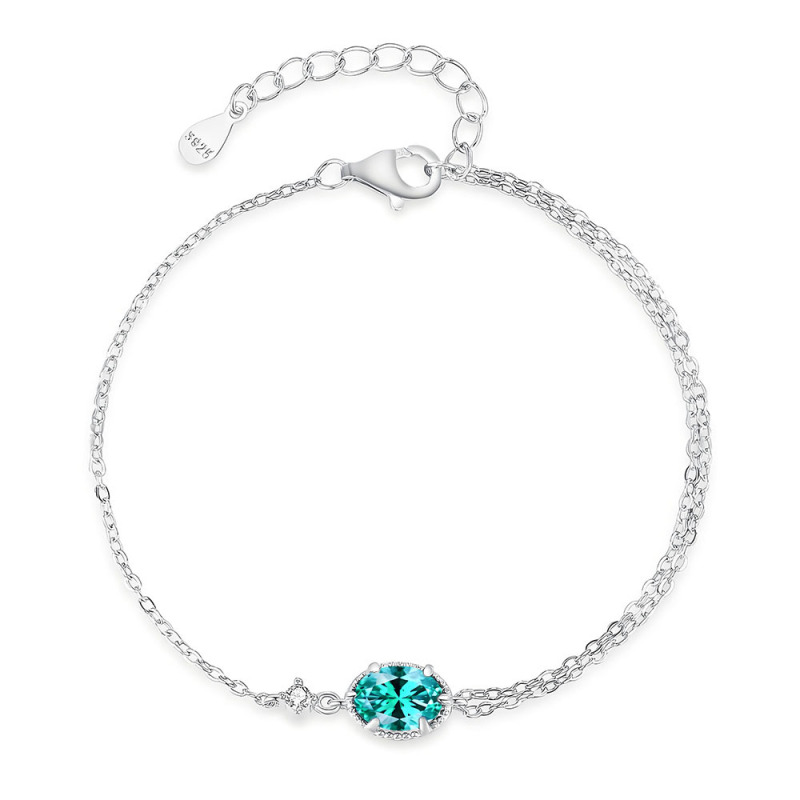 All-Over S925 Silver Single and Double-Layer Cross Chain Stitching Bracelet Inlaid with High-Carbon Diamonds European and American Accessible Luxury High-End Jewelry