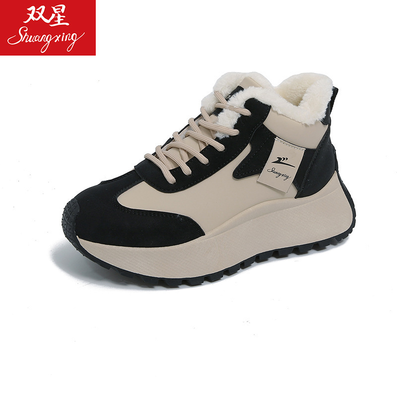 ZGSX-28093高帮加绒加厚保暖运动棉鞋女款冬季新款软底厚底老爹鞋|undefined