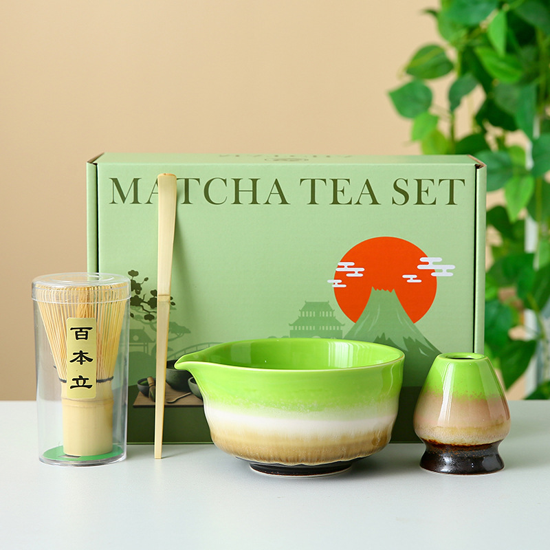 Transfronterizo exclusivo para el set de té Matcha japonés caja de regalo de té Matcha cepillo de té de 100 libros de té Matcha de la dinastía Song