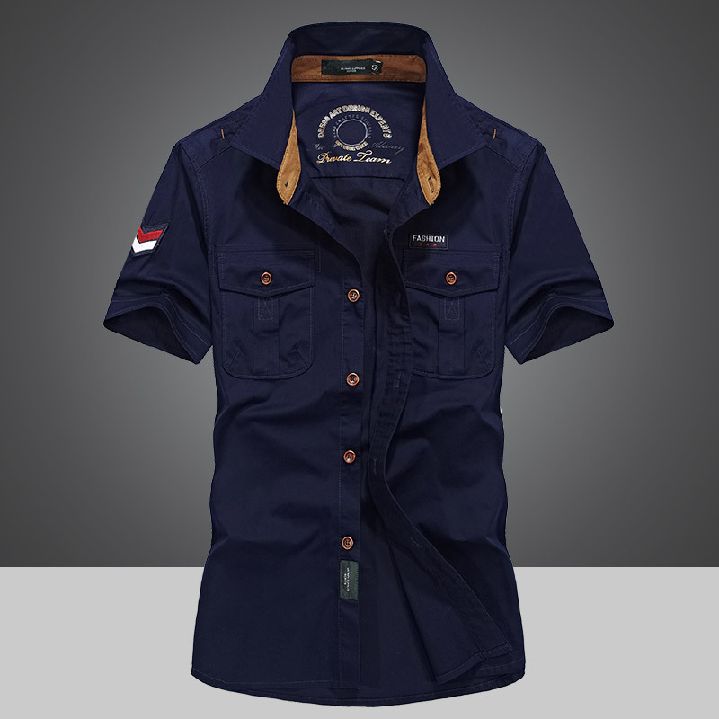 Camisas de manga corta de hombre verano nuevo algodón de mediana edad suelta lavado camisa de media manga camisa de trabajo abrigo
