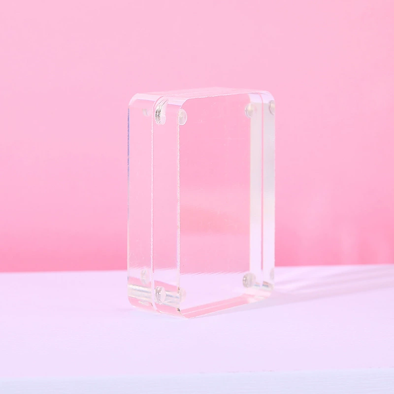 Spot acrylic card brick magnetic suction desktop stand-up card DIY manual account HD transparent mahjong gupan brick wholesale