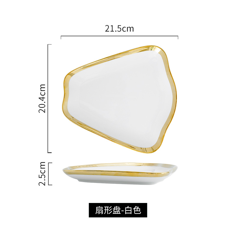 Luz de lujo combinación placa de cerámica hogar creativo de la víspera de Año Nuevo plato rojo neto placa reunión de la familia placa vajilla