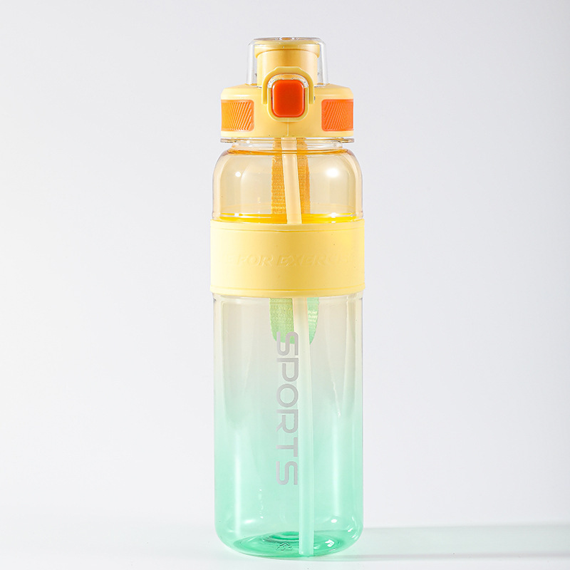 Taza de agua Hervidor de fitness de verano de gran capacidad y alto valor Taza de paja resistente a altas temperaturas Hervidor deportivo Taza espacial portátil