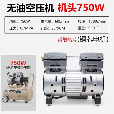 Head Motor Vacuum Pump | Hava kompressorları - oil-free-air-compressor-head-motor-comes-with-accessory-package-classic-750w-copper-wire-motor-with-heat-sink